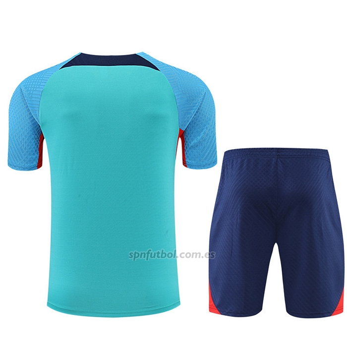 Chandal del Barcelona Manga Corta 2022-2023 Verde - Pantalon Corto